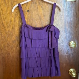 Never worn Rick purple w stretch back tiered tank top in Petite L
